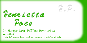 henrietta pocs business card